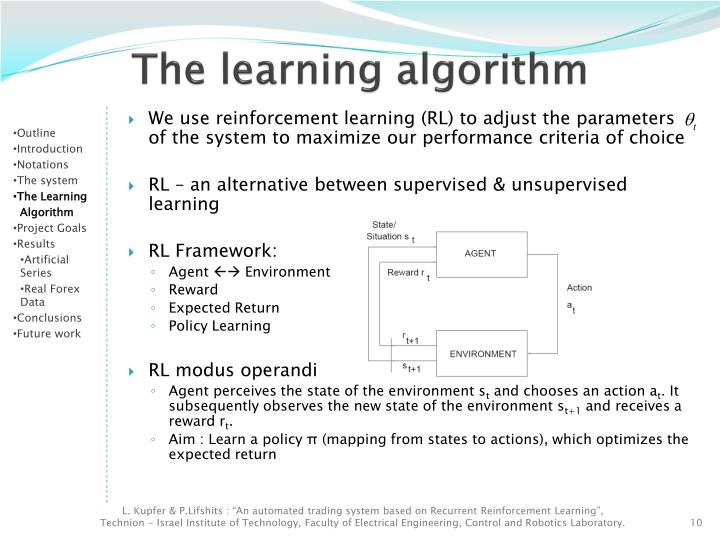 Automated trading system algorithms