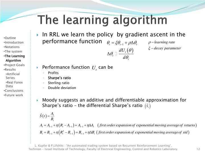 Automated trading system algorithms
