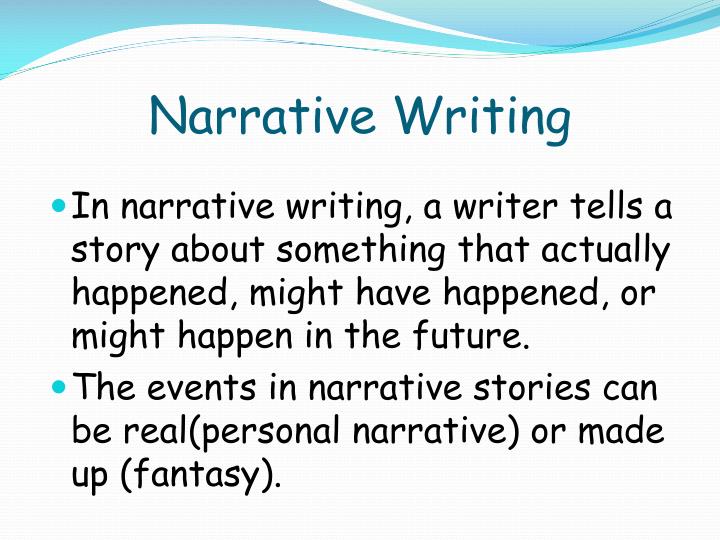 what is a narrative essay ppt