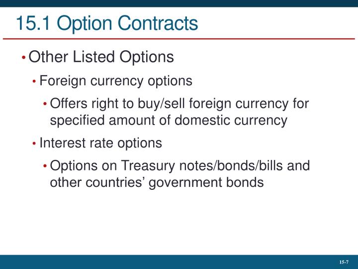 call options on treasury bonds