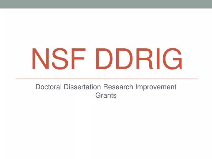 Buy A Doctoral Dissertation Grant Nsf