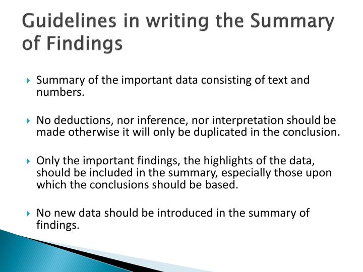 PPT Summary Of Findings Conclusions And Recommendations PowerPoint ppt-summary-of-findings-conclusions-and-recommendations-powerpoint