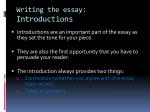 Importance Of Introduction In Essay Writing