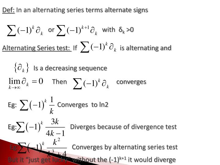 PPT Section 8.6 Alternating Series PowerPoint Presentation ID2669327 PPT Section 8.6 Alternating Series PowerPoint Presentation ID2669327