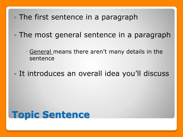 paragraph with implied topic sentence paragraph with implied topic sentence