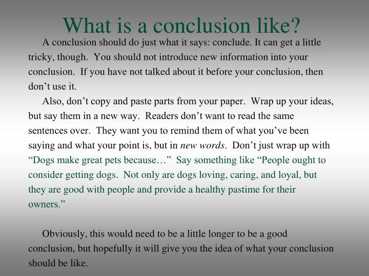 What Are Conclusions