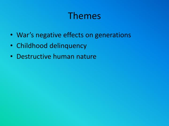 Destructors theme essay