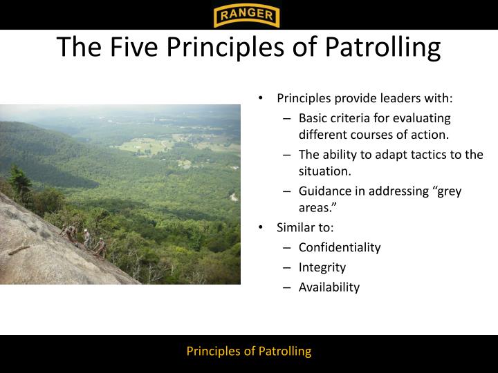 PPT - Principles of Patrolling Applying Ranger School Lessons to