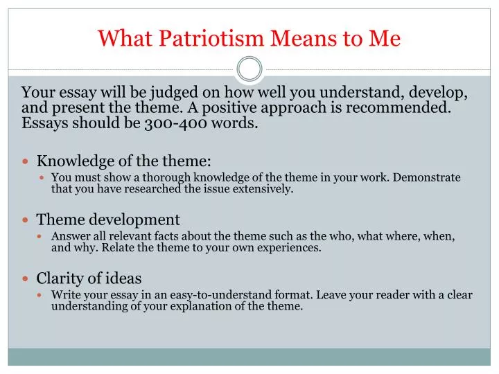 Patriotism Essays