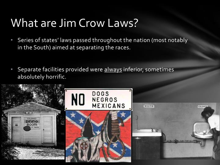 PPT THE JIM CROW ERA PowerPoint Presentation ID2699707