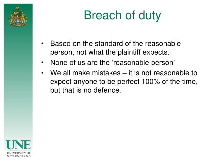 define breach of duty healthcare