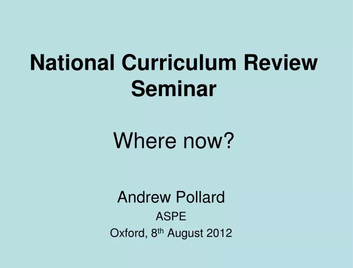debate on the national curriculum debate on the national curriculum