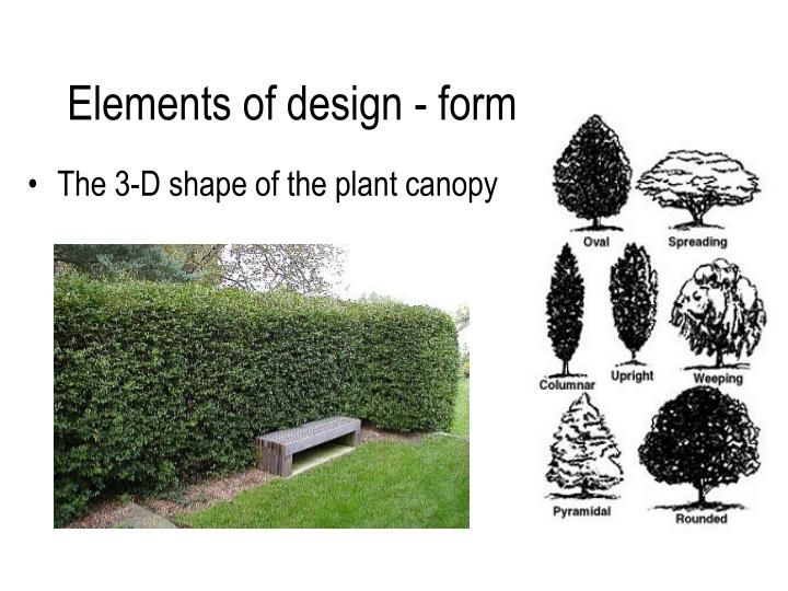 Elements Of Design Form : Ppt principles of landscaping powerpoint presentation