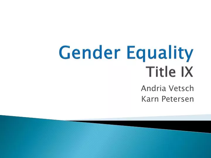the role of title ix in providing gender equality in collegiate sports Athlete support for title ix the results show what characteristics shape support for title ix, thereby providing public support for gender equality in. the role of title ix in providing gender equality in collegiate sports Athlete support for title ix the results show what characteristics shape support for title ix, thereby providing public support for gender equality in.