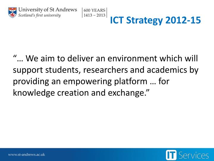 St andrews university ict strategy