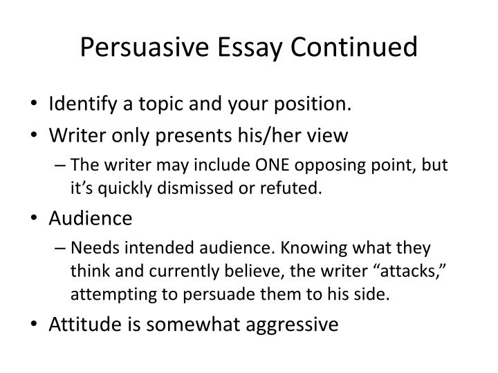 Informal persuasive essay