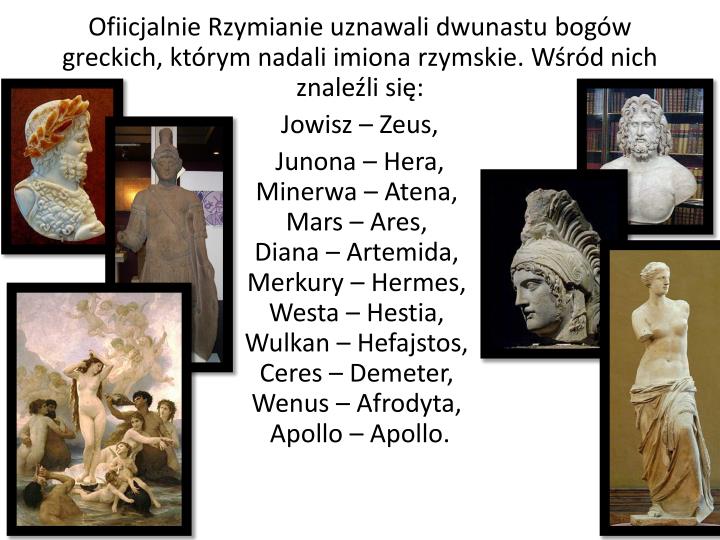 Bogowie Greccy I Ich Rzymskie Odpowiedniki PPT - Imperium Rzymskie PowerPoint Presentation - ID:2753259