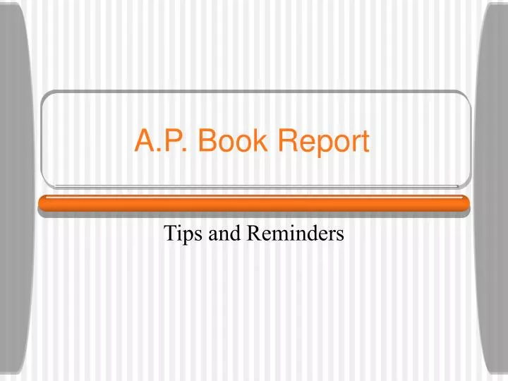 book report powerpoint