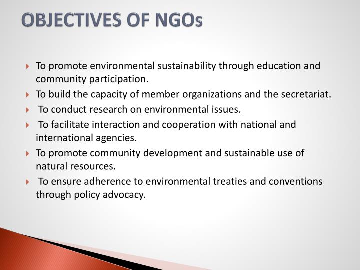 PPT ROLE OF NGO IN ENVIRONMENT Preservation PowerPoint Presentation 