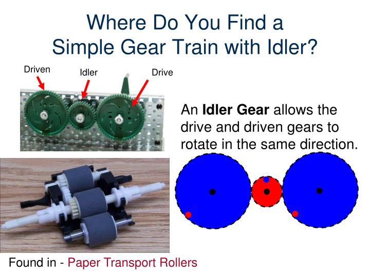 PPT Mechanism Simple Gear Train, with Idler, and Bevel Gear Examples