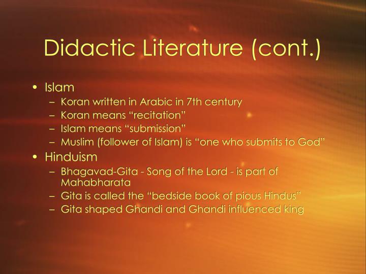 Didactic literature - definition of Didactic literature by The Free Dictionary definition of didactic literature