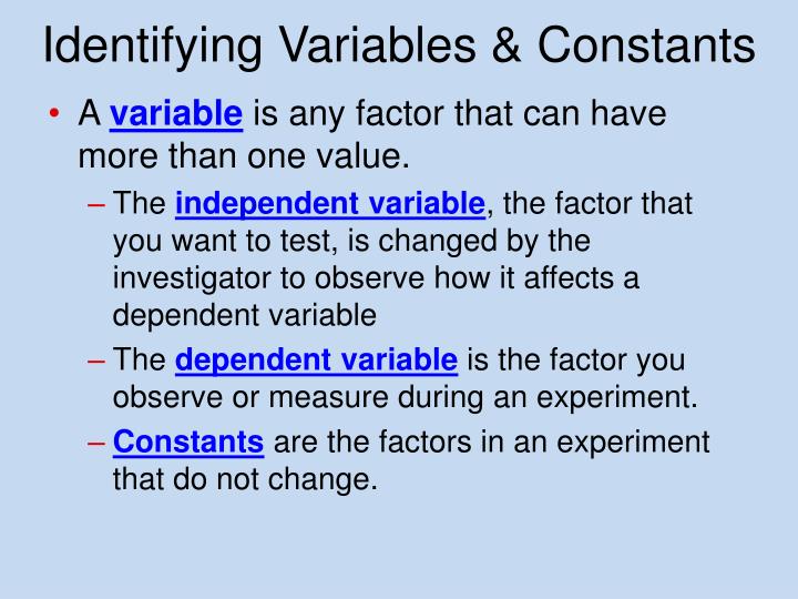 what is a constant variable in research