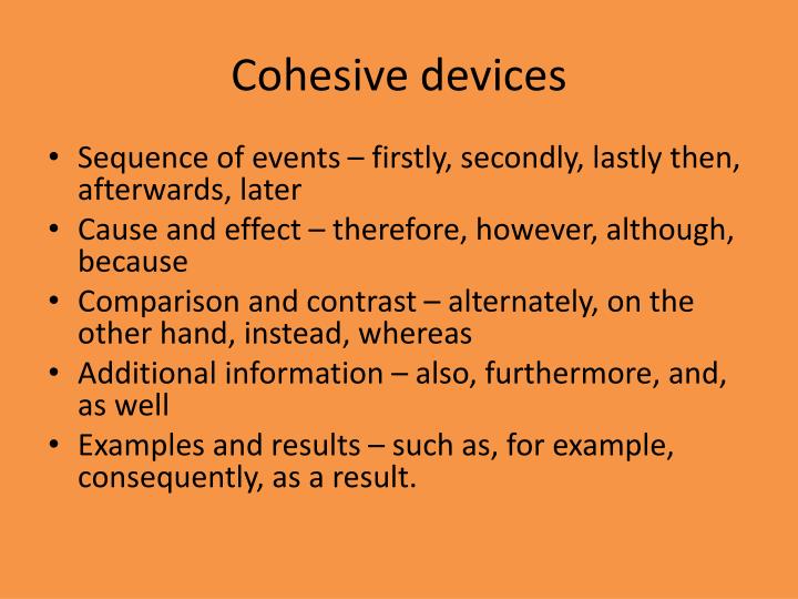 PPT  Cohesive Devices PowerPoint Presentation  ID2792422