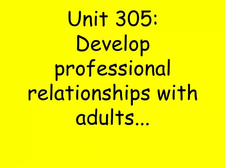 Relationships With Adults 15