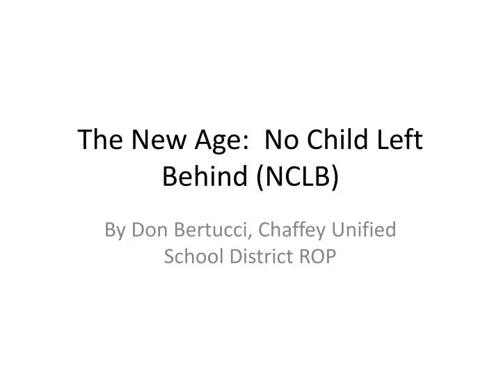 the no child left behind act No child left behind was passed in 2002 and has come under tremendous scrutiny ap the no child left behind (nclb) act has been languishing for years, and congress may now end up rewriting the law to fix its many flaws. the no child left behind act No child left behind was passed in 2002 and has come under tremendous scrutiny ap the no child left behind (nclb) act has been languishing for years, and congress may now end up rewriting the law to fix its many flaws.