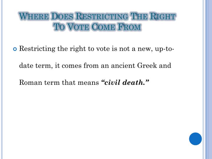 should felons be able to vote Well why or why not i know that they are currently not allowed in most states, but is this right i do not think it is if we are still punishing. should felons be able to vote Well why or why not i know that they are currently not allowed in most states, but is this right i do not think it is if we are still punishing.