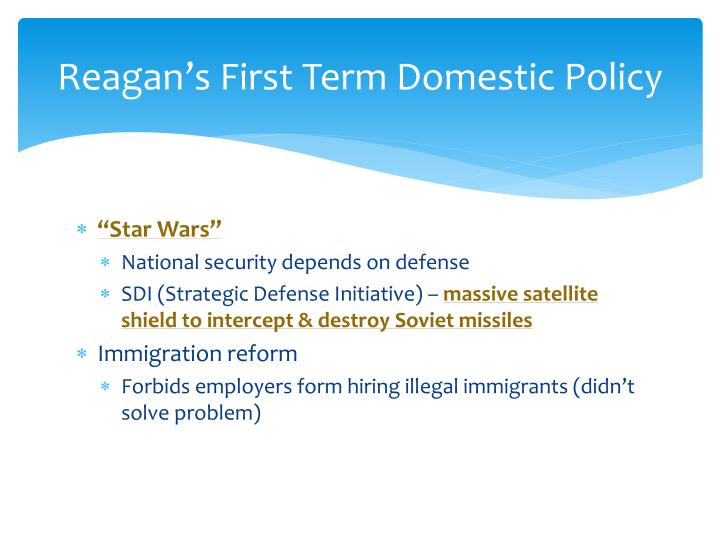Sparknotes: ronald reagan: domestic policy: 1981–1989 