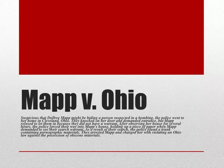 essay on mapp v ohio essay on mapp v ohio