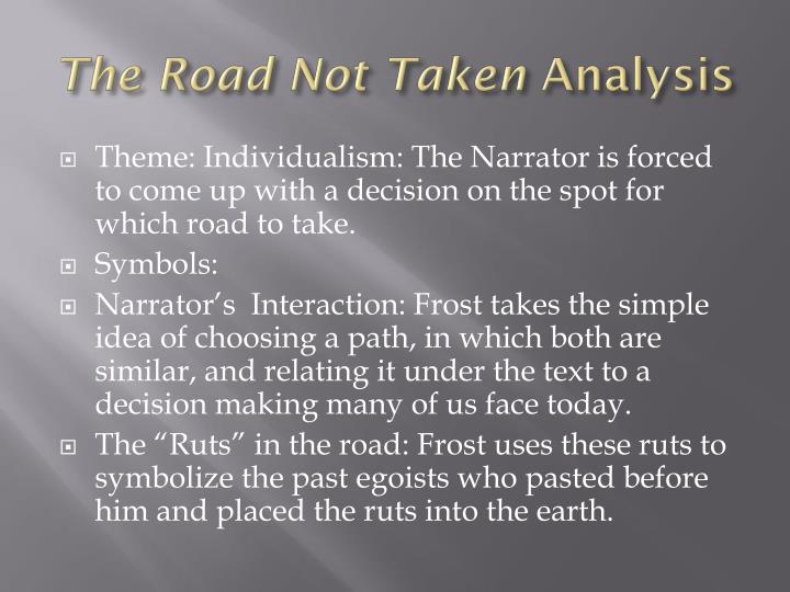 robert frost and the road not taken analysis