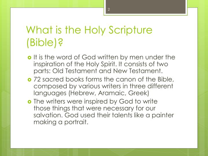 a description of the holy bible authored by god and written by men inspired of the holy spirit Hence: author of the bible is god who breathed it, inspired it, conceived it, the will of man, but holy men of god spoke as they were moved by the holy spirit. a description of the holy bible authored by god and written by men inspired of the holy spirit Hence: author of the bible is god who breathed it, inspired it, conceived it, the will of man, but holy men of god spoke as they were moved by the holy spirit.