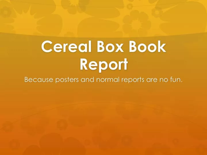 book report powerpoint
