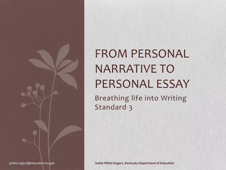 Narrative essay powerpoint
