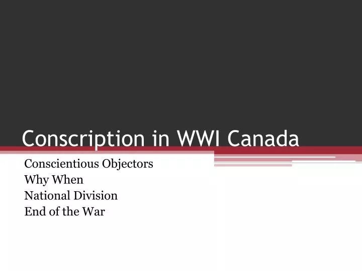 Conscription Essay