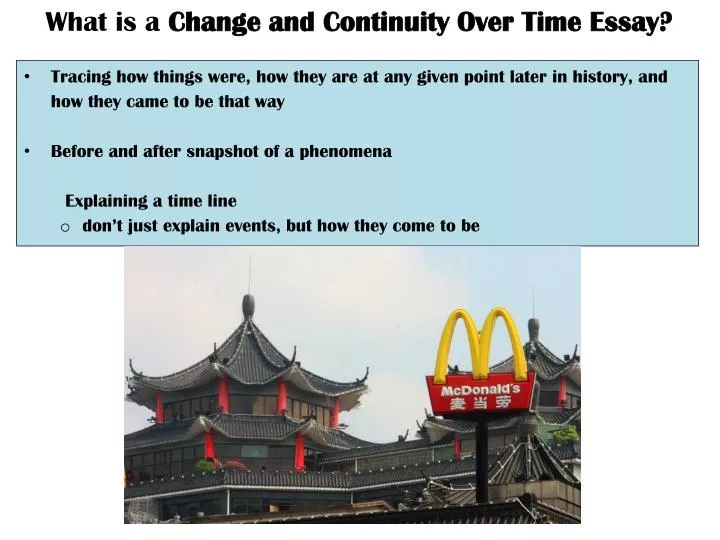 Change over time essay