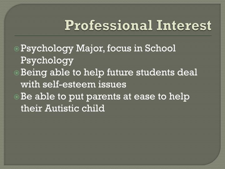ppt self esteem issues with autistic children powerpoint professional interests