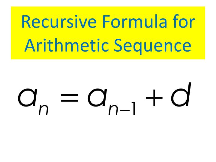 geometric recursive sequence formula