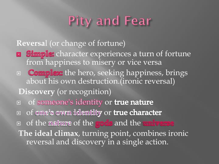fear pity fear pity