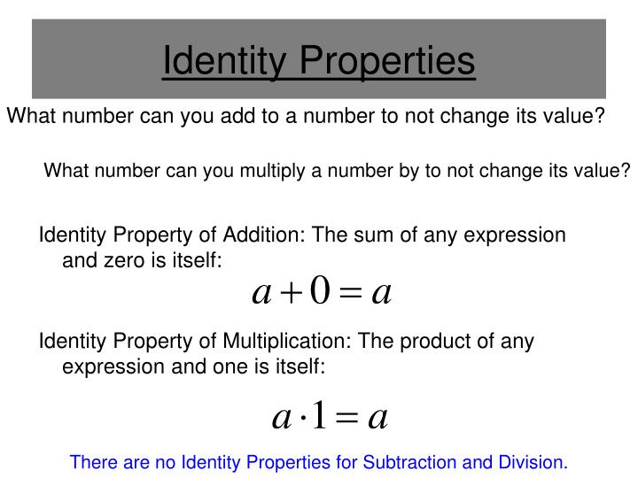 PPT Algebraic Properties PowerPoint Presentation ID 2873655