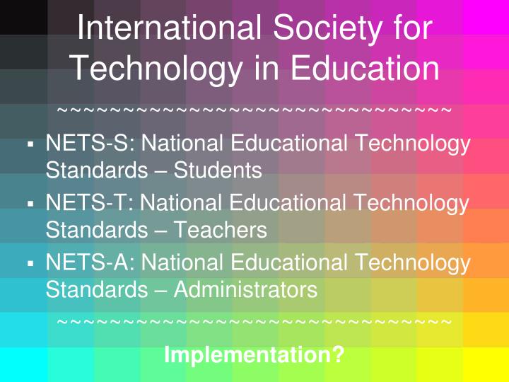 International Society For Technology Education Standard 1