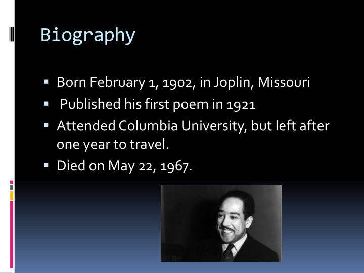 ppt langston hughes powerpoint presentation id 2927923 biography ppt
