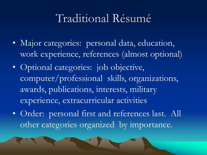 present tense resumes