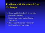 ppt support for the distal extension denture base altered cast technique