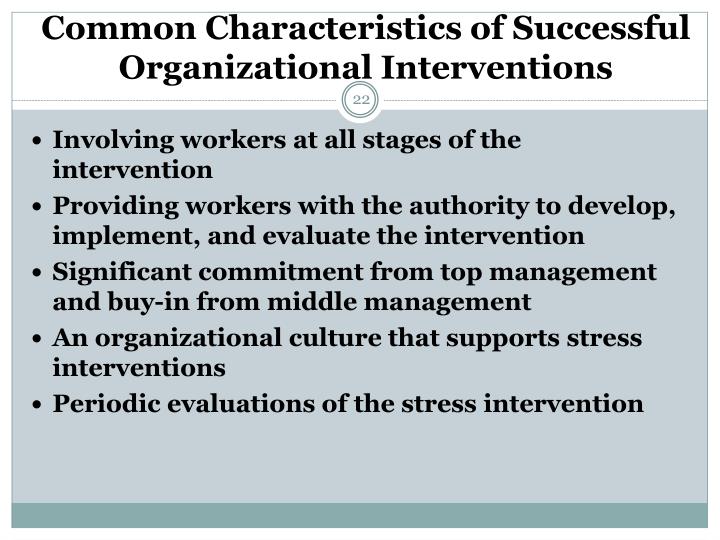 ppt health care stress workshop march 30 2010 organizational interventions