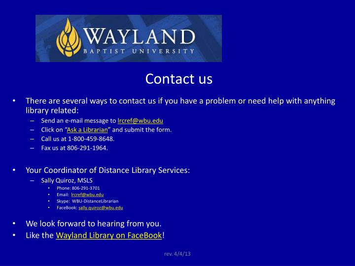 ppt wayland baptist university learning resources center ppt wayland baptist university learning resources center