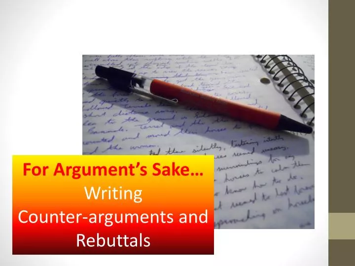 Counter Argument In An Essay