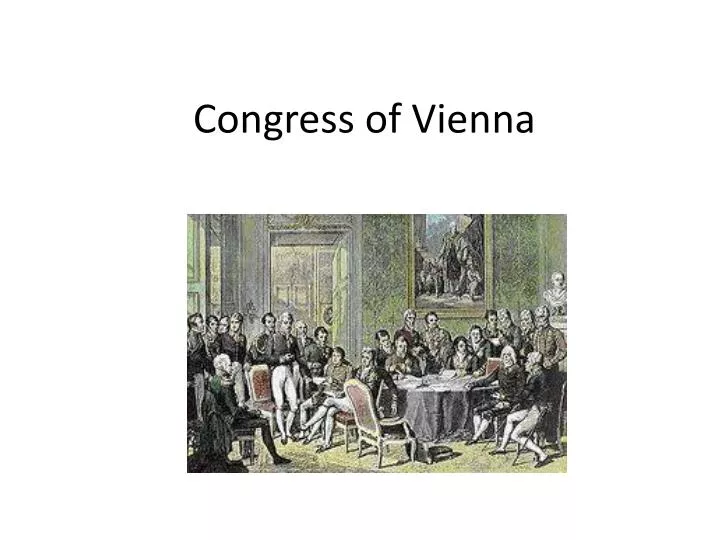 Congress Of Vienna 1815 Essay